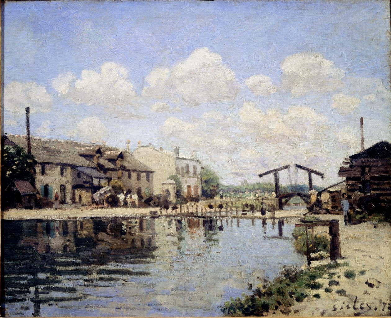 Uitzicht op het St. Martin-kanaal in 1872 door Alfred Sisley