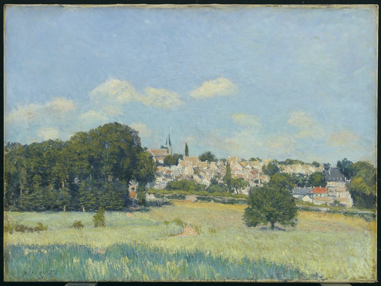 Uitzicht op Marly-le-Roi: Zonlicht door Alfred Sisley