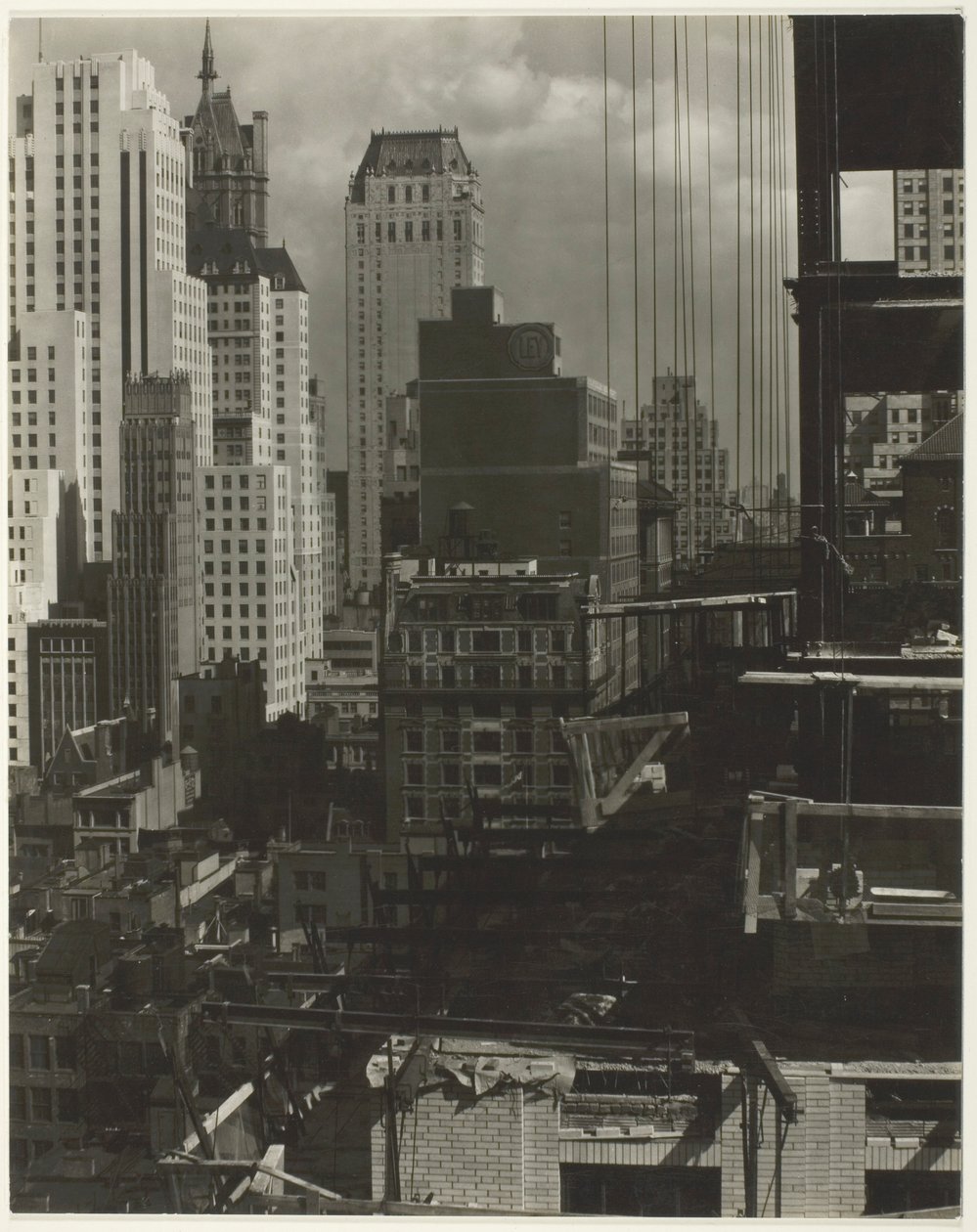 Vanuit mijn raam bij An American Place, Noord door Alfred Stieglitz