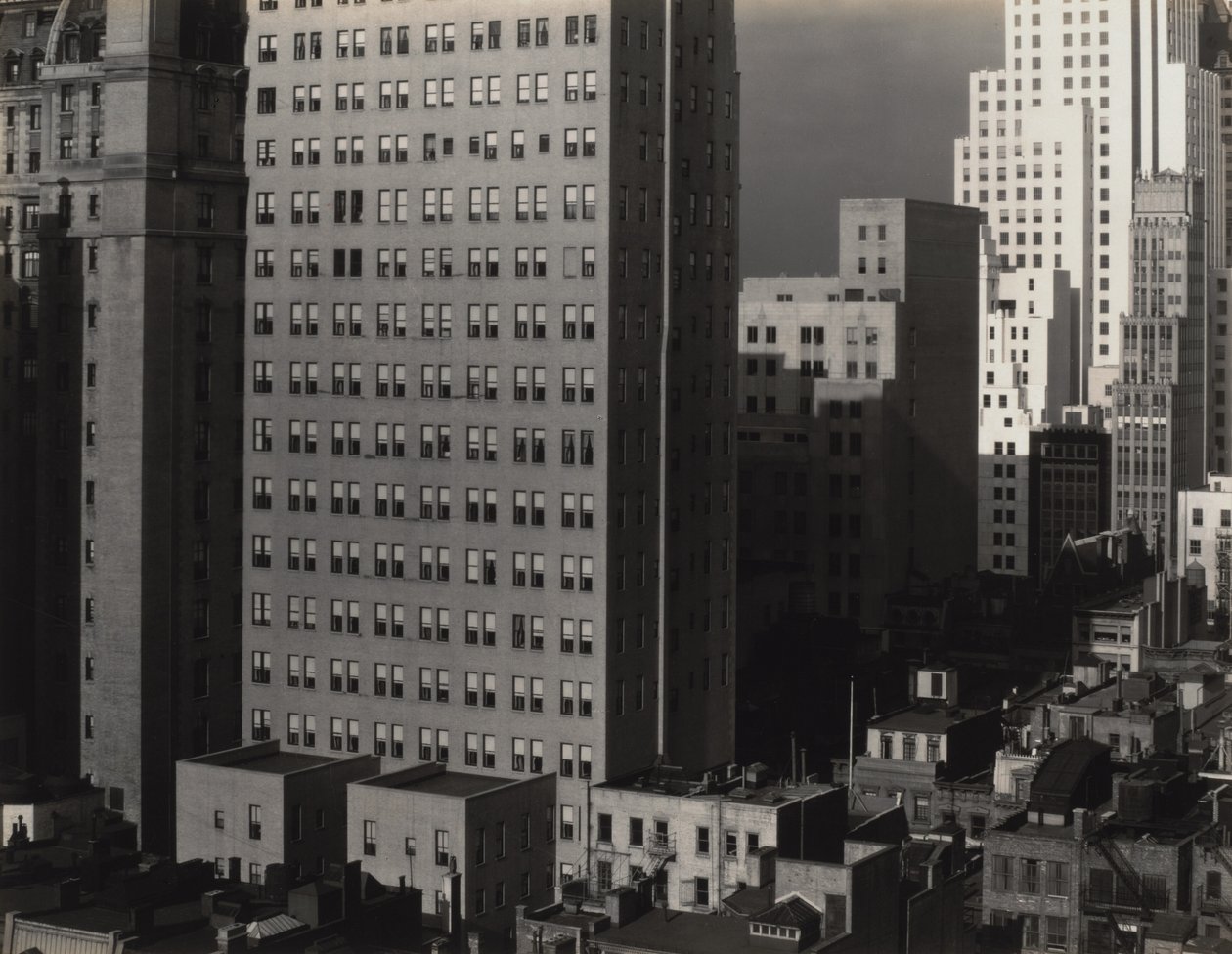 Vanuit mijn raam bij An American Place, Noord door Alfred Stieglitz
