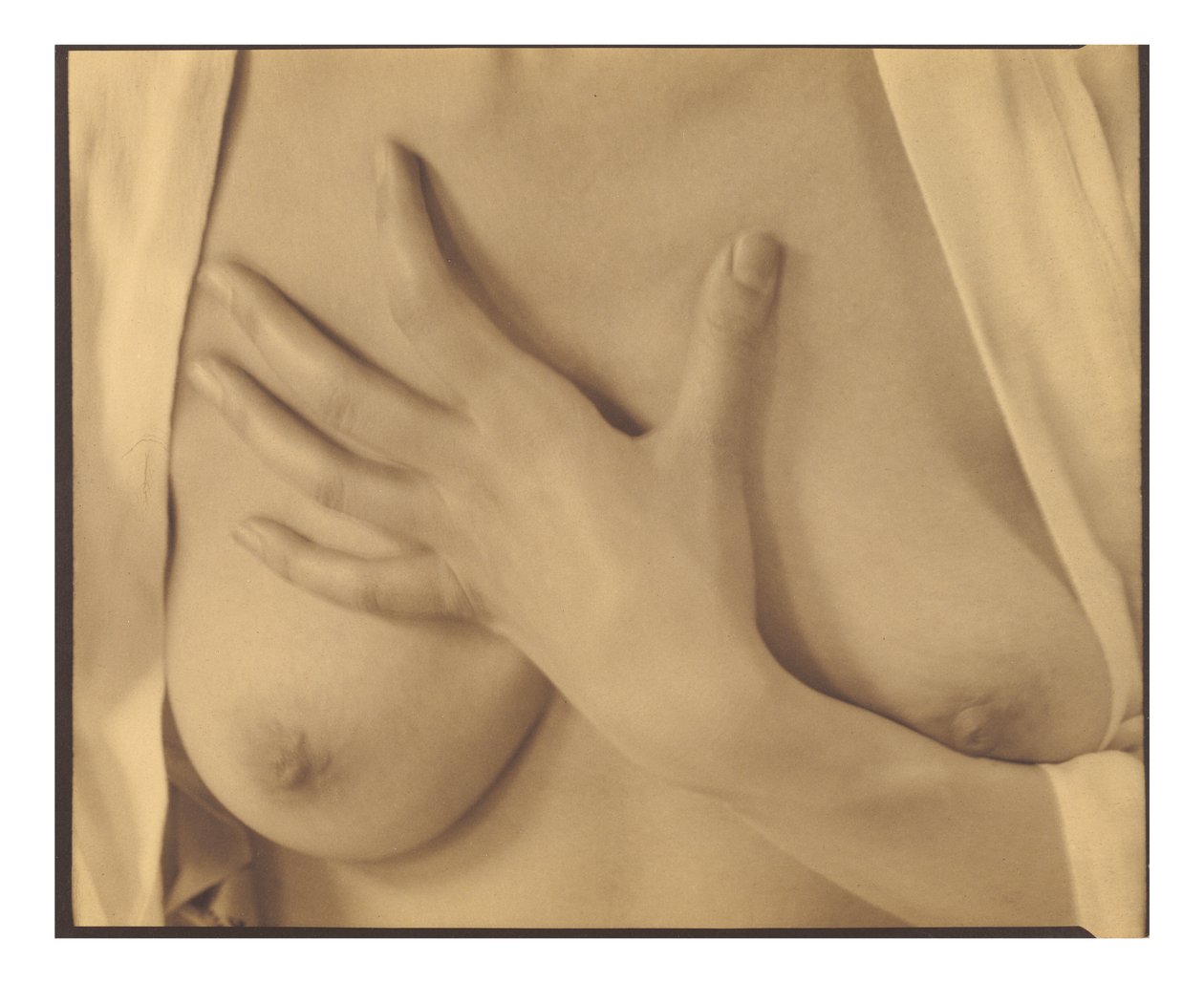 Georgia O’Keeffe – Hand en borsten door Alfred Stieglitz