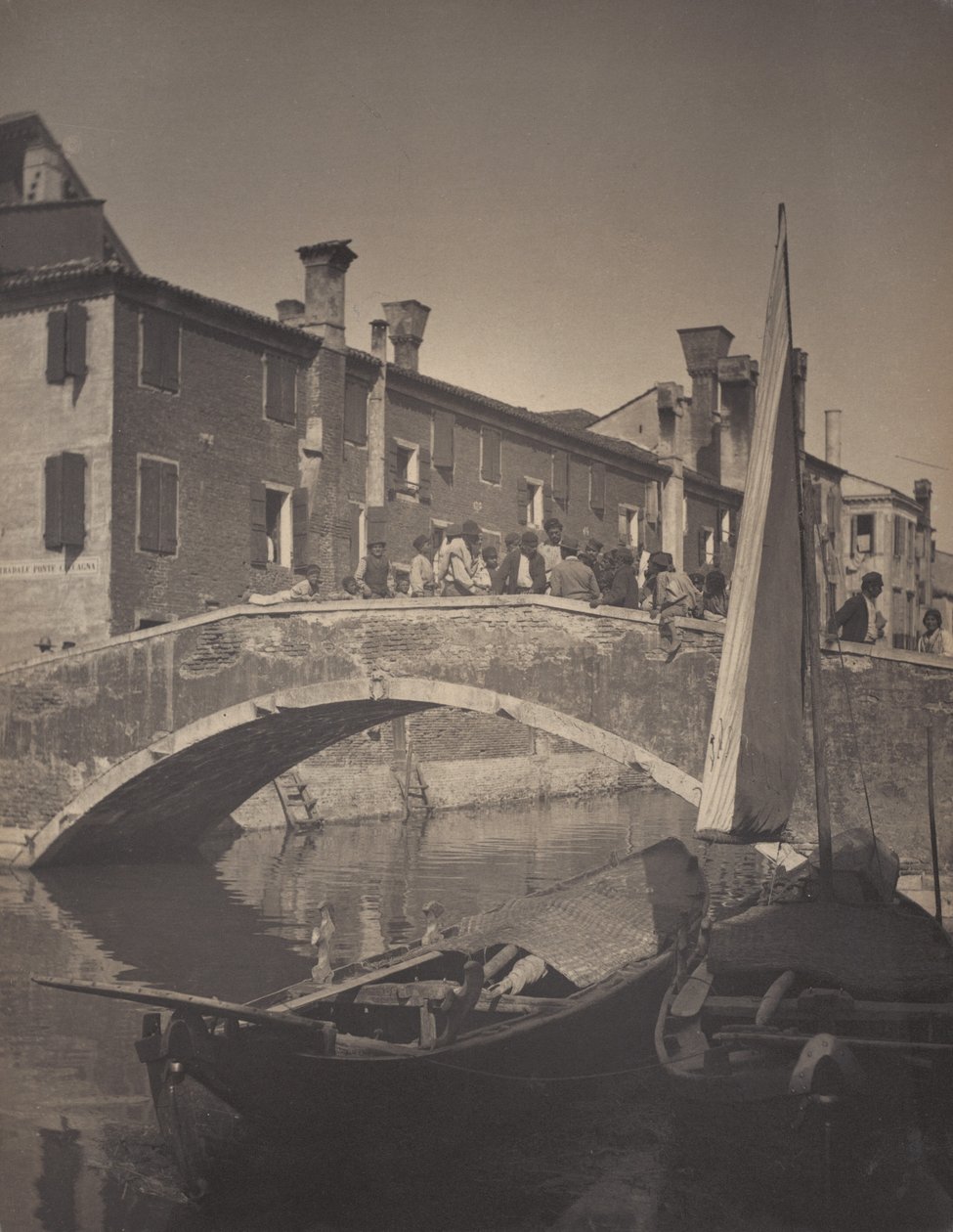 Op de brug — Chioggia door Alfred Stieglitz