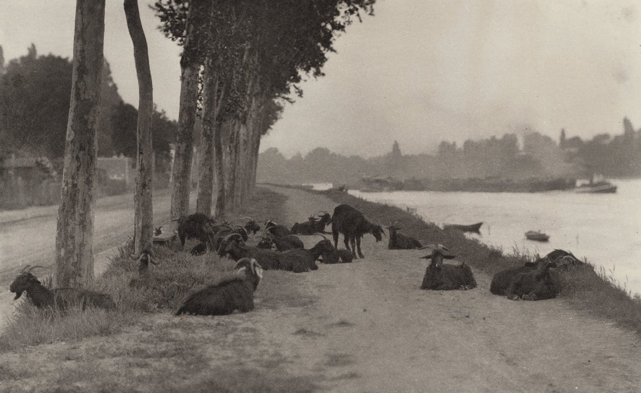 Aan de Seine - nabij Parijs door Alfred Stieglitz