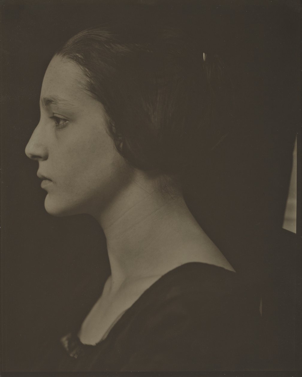 Portret van Eva Herrmann door Alfred Stieglitz