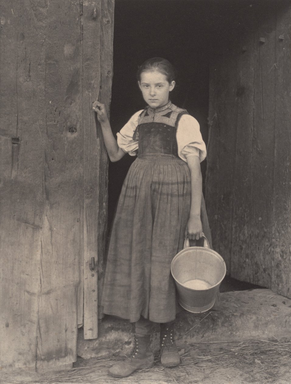 Het kleine melkmeisje door Alfred Stieglitz