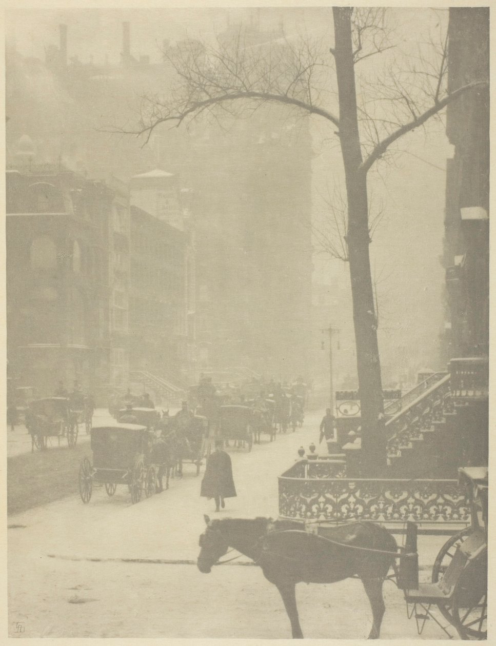 De Straat, Fifth Avenue door Alfred Stieglitz