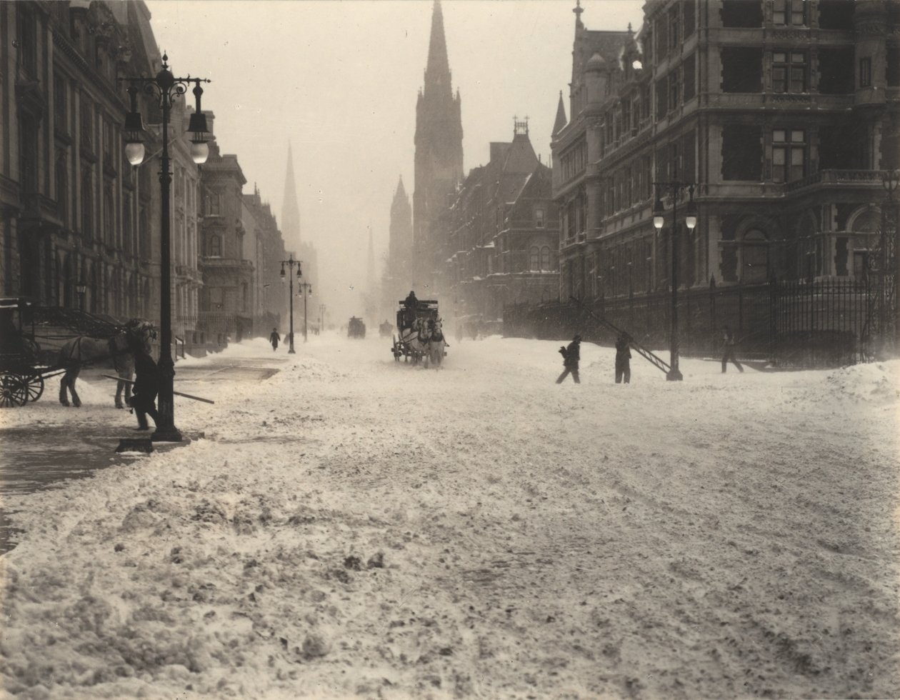 Winter, New York door Alfred Stieglitz