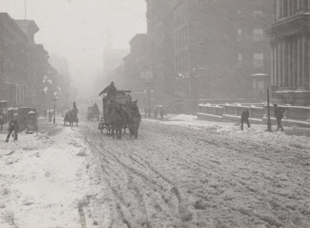 Winter op Fifth Avenue door Alfred Stieglitz