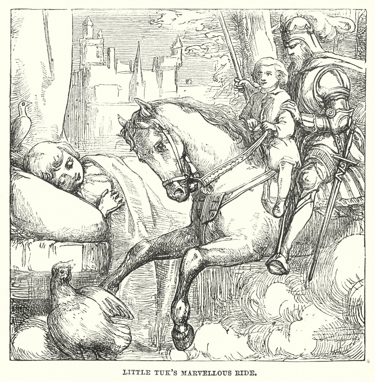 Hans Christian Andersen: Little Tuk (litho) door Alfred Walter (after) Bayes