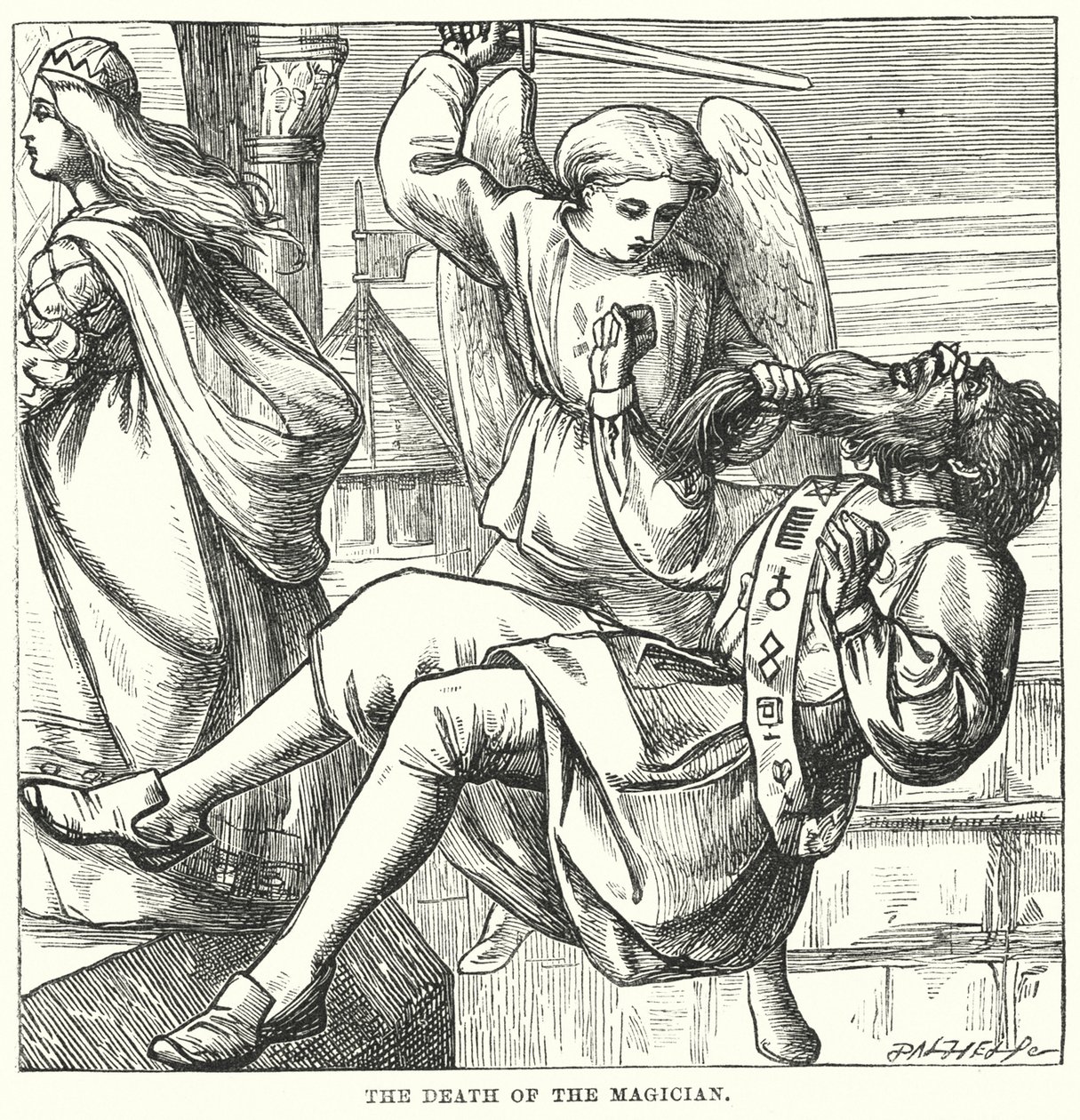 Hans Christian Andersen: De reisgezel (litho) door Alfred Walter (after) Bayes