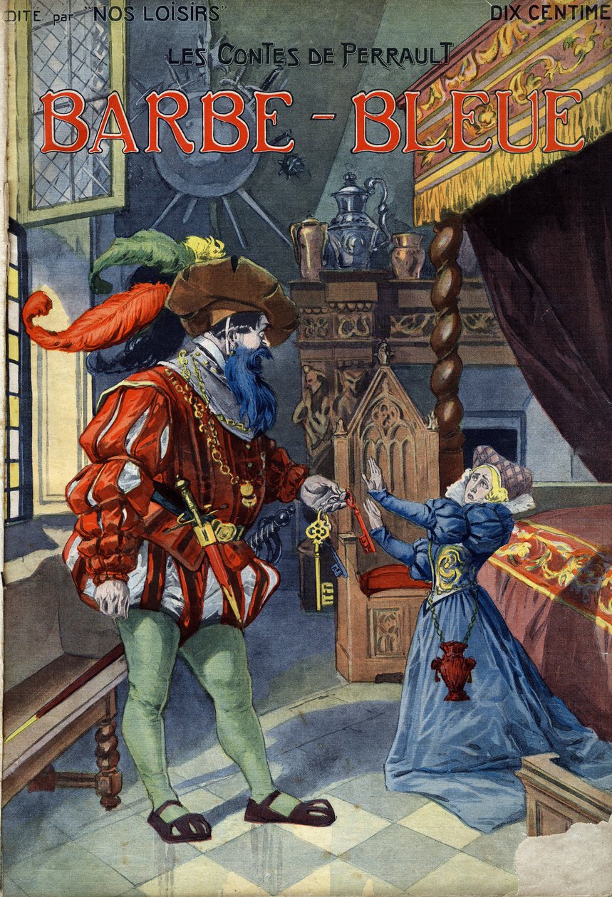 Blauwbaard, sprookje van Charles Perrault. Illustratie van Vaccari en Carrey in 