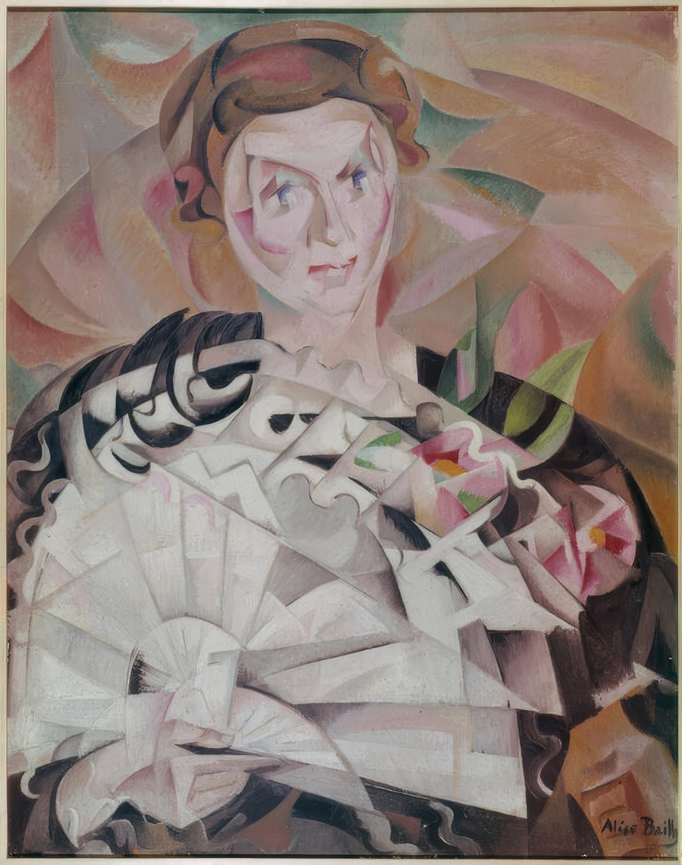 Waaierspel of vrouw met waaier door Alice Bailly