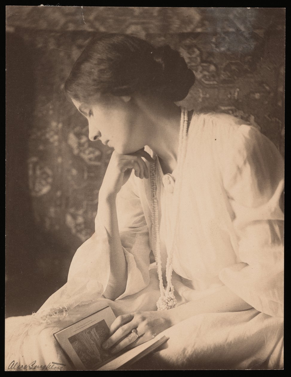 Alice Broughton foto van Agnes Pelton (zwart-wit foto) door Alice Boughton