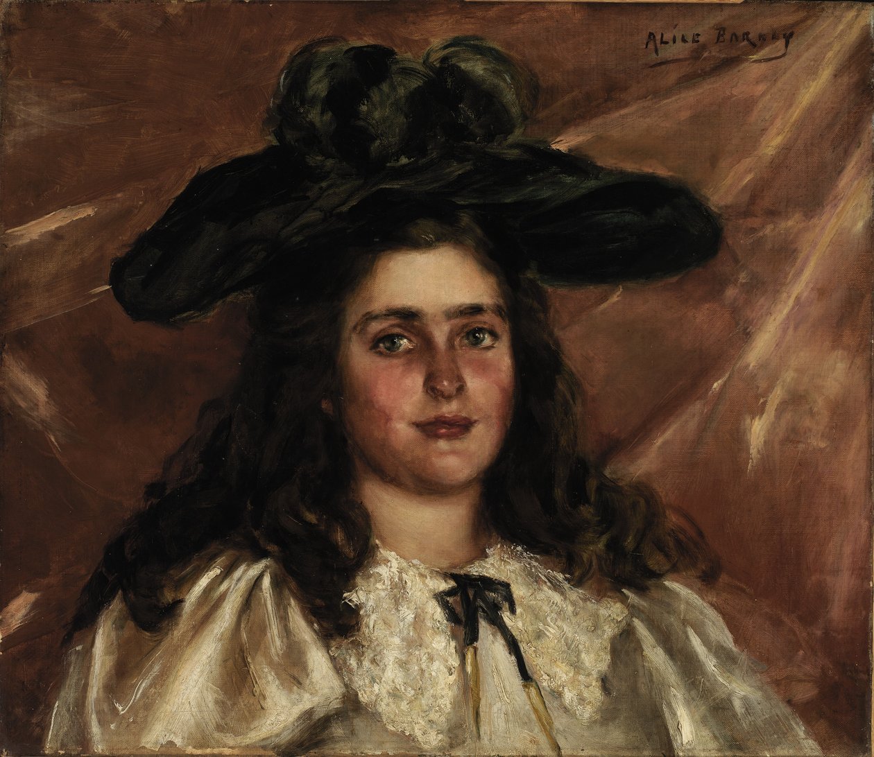Laura Alice met grote hoed door Alice Pike Barney