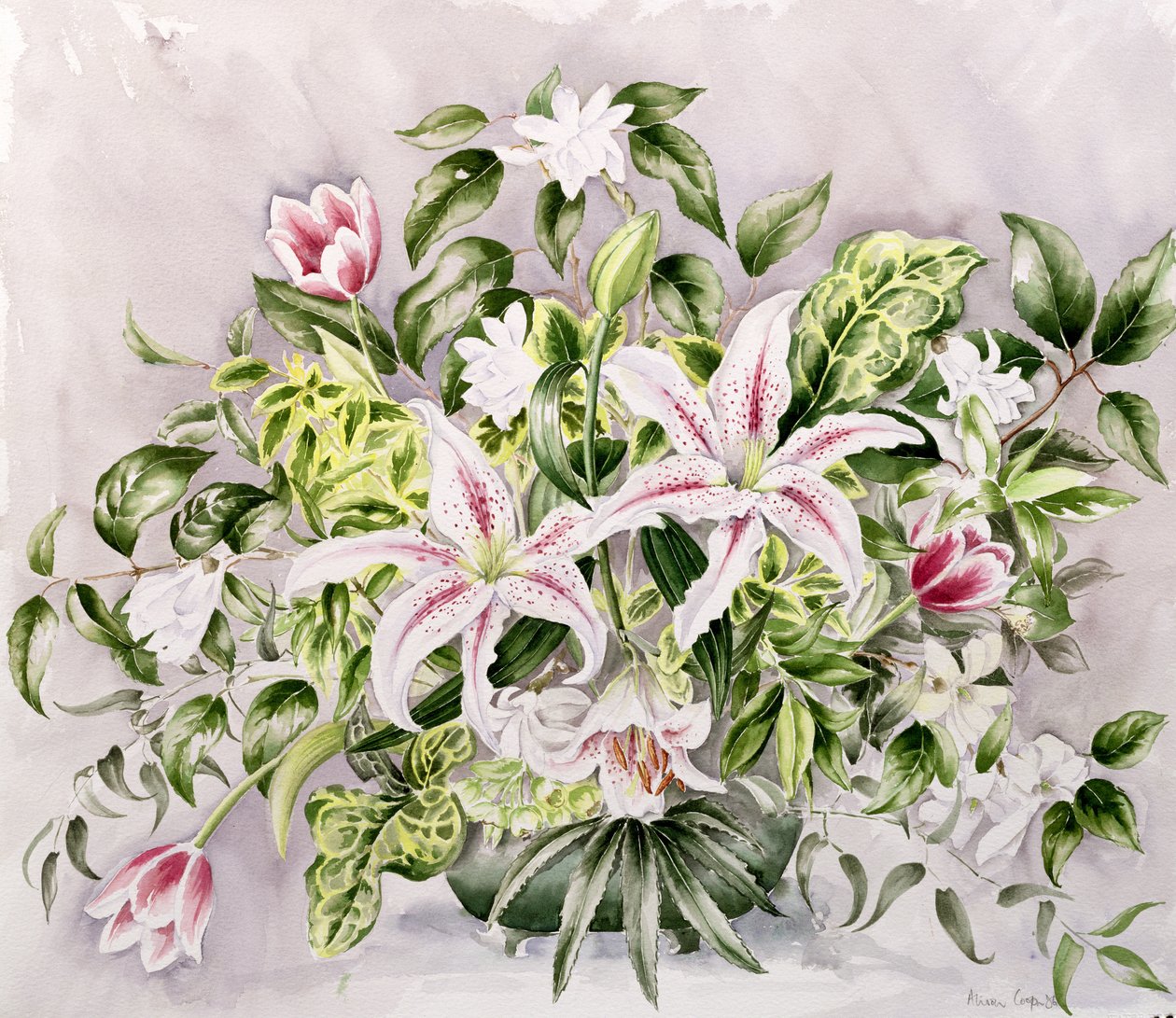 Stilleven met lelies, 1996 door Alison Cooper