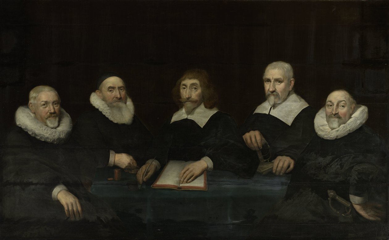 De Regenten van het Tuchthuis van Middelburg, 1643 door Allaert van Loeninga
