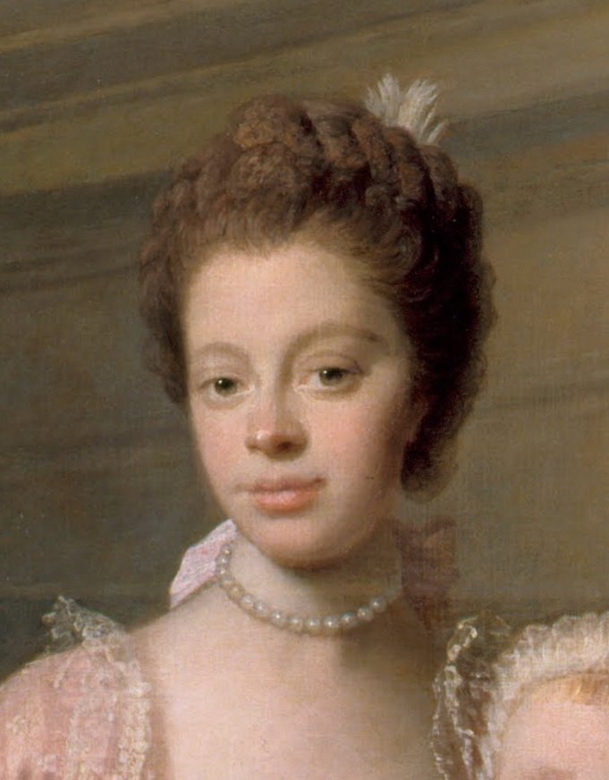 Koningin Charlotte 1744-1818, met haar twee oudste zonen door Allan Ramsay
