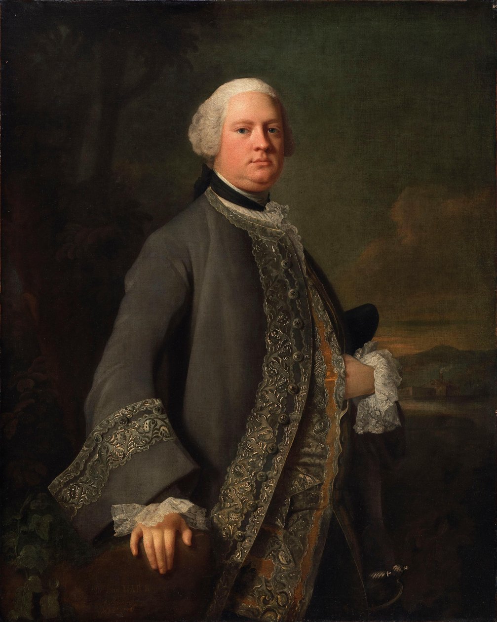 Portret van Sir John Tyrell, Bt. door Allan Ramsay