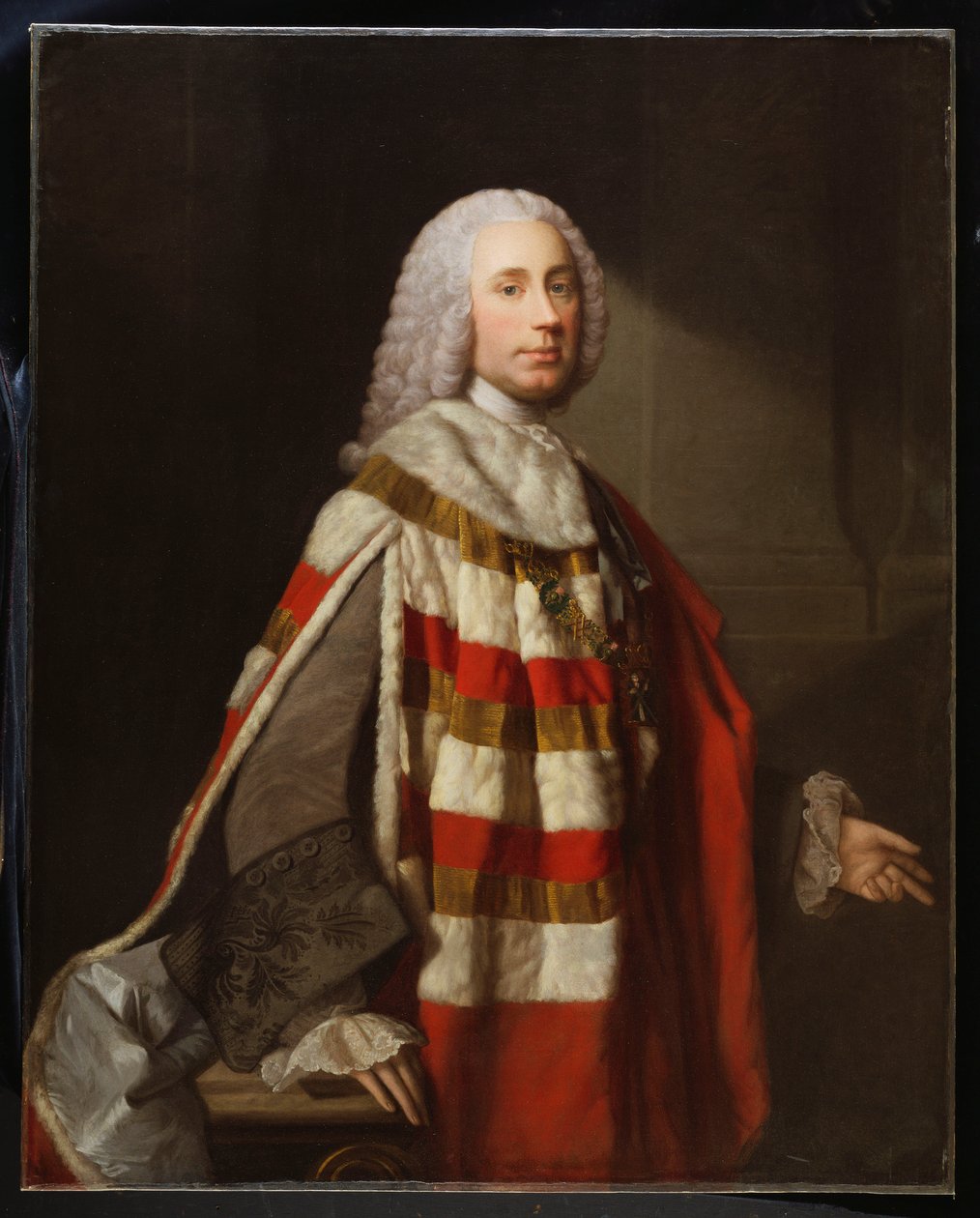 Portret van een Edelman, vermoedelijk James, 8e Graaf van Moray door Allan Ramsay