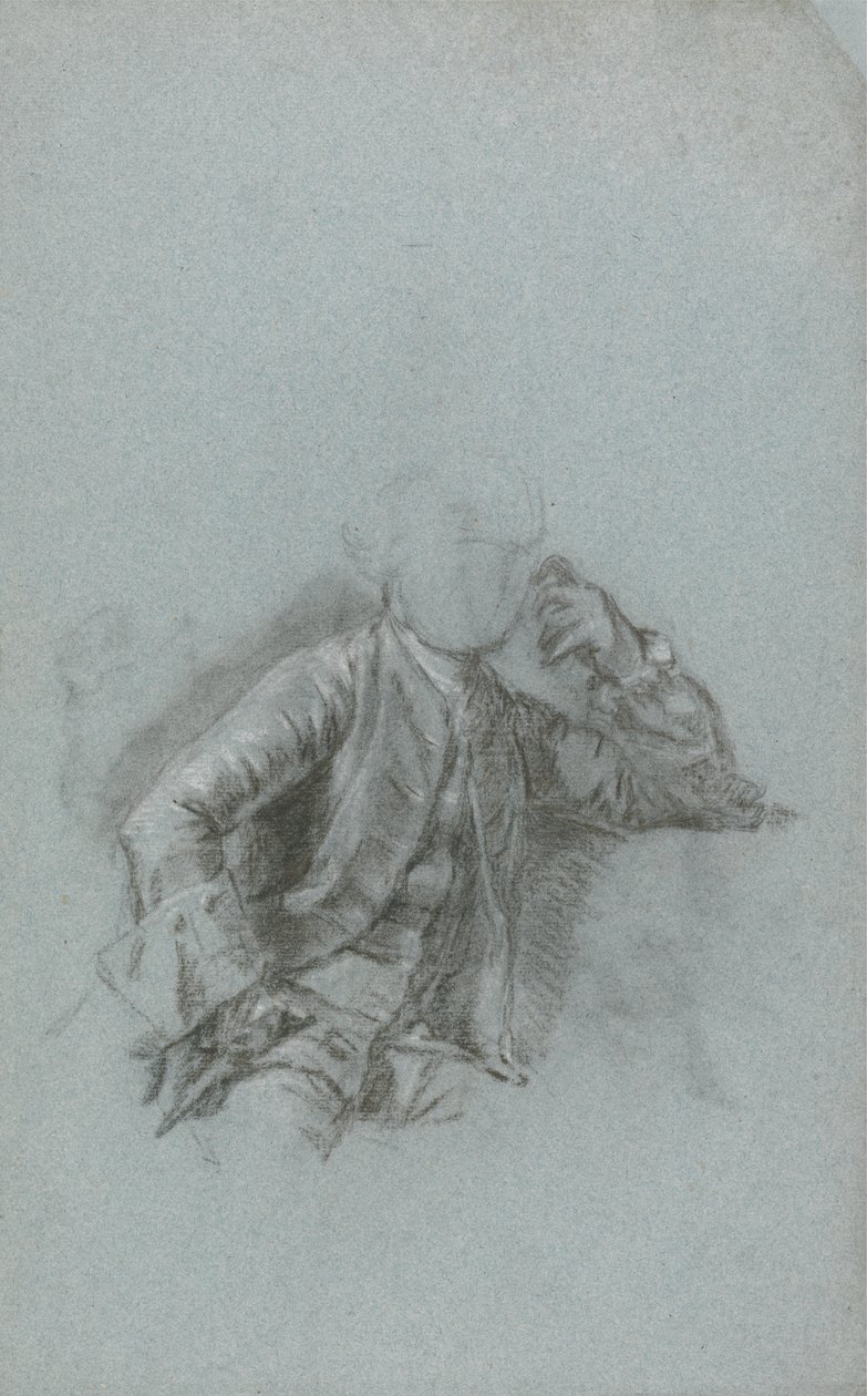 Studie voor een portret van een zittende heer door Allan Ramsay