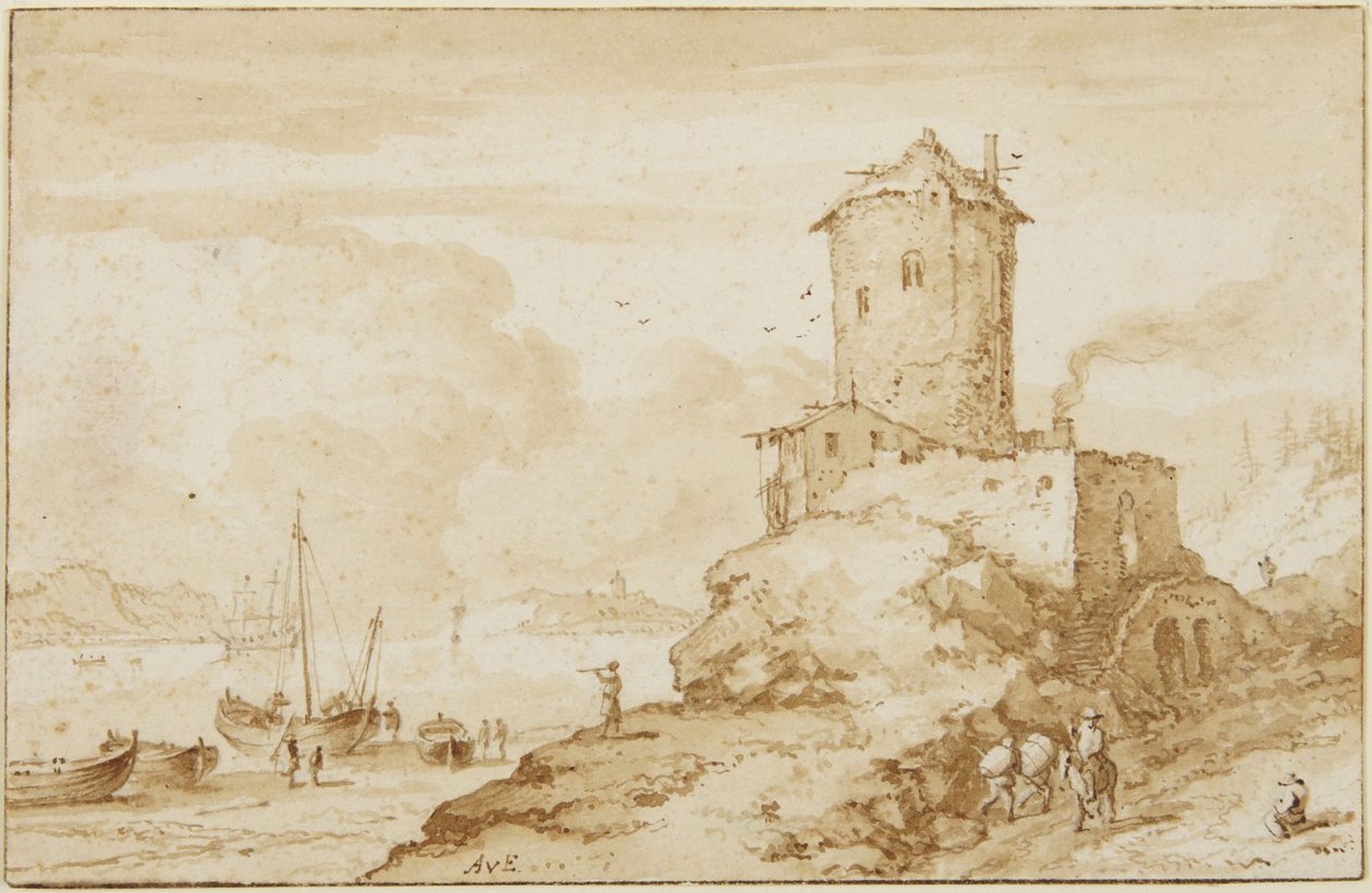 Landschap door Allart van Everdingen