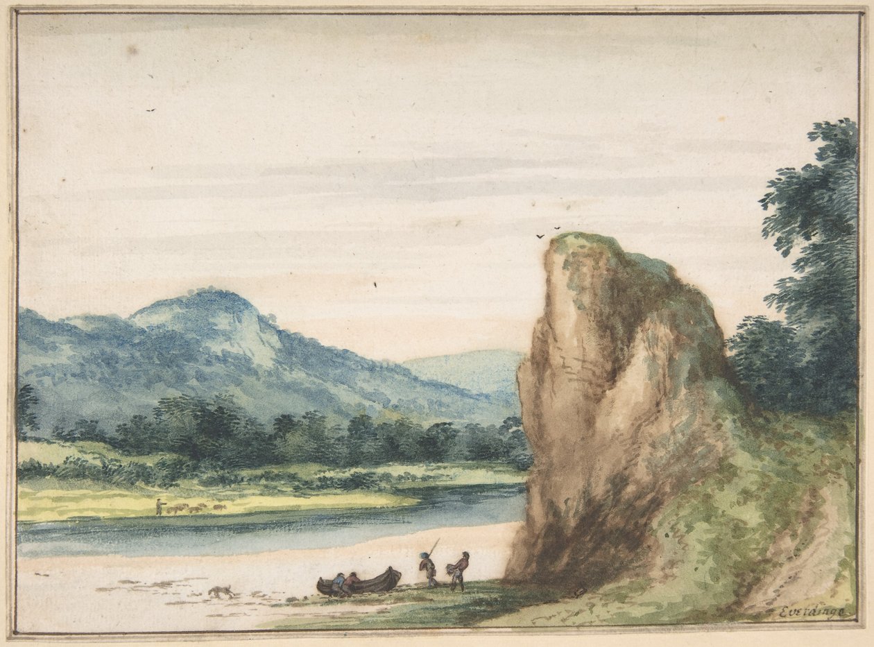 Landschap door Allart van Everdingen