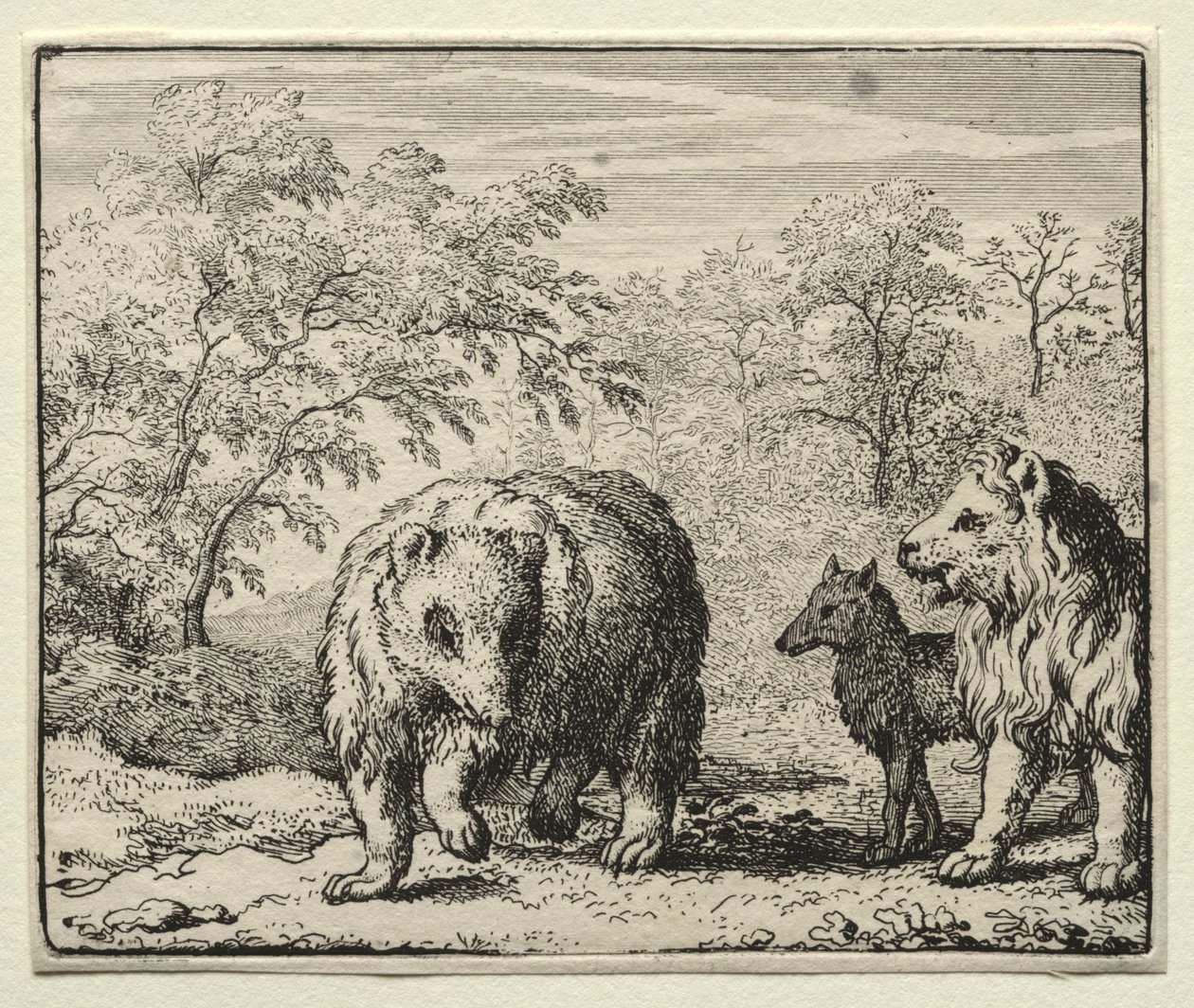 Reinaert de Vos: De Bevrijding van de Wolf en de Beer door Allart van Everdingen