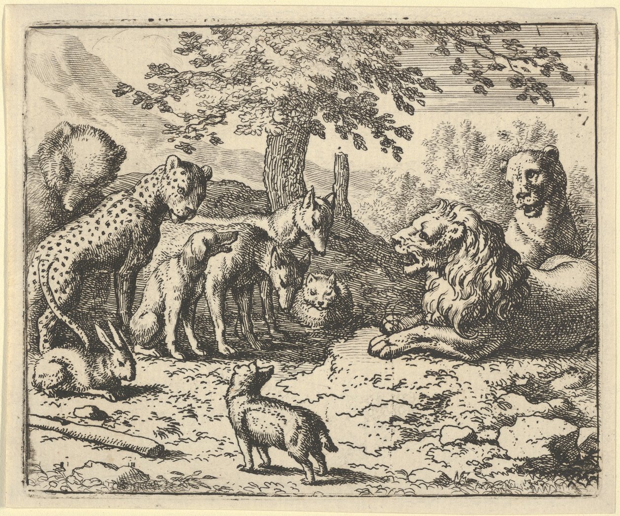 De Leeuw Neemt het Advies van de Andere Dieren voor de Straf van Renard door Allart van Everdingen