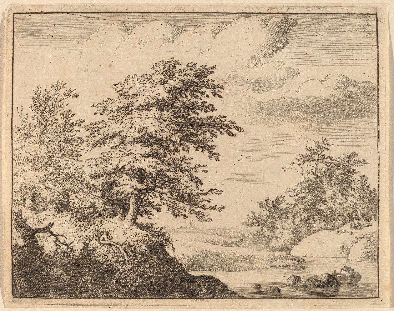Kronkelende Rivier, waarschijnlijk ca. 1645-1656 door Allart van Everdingen