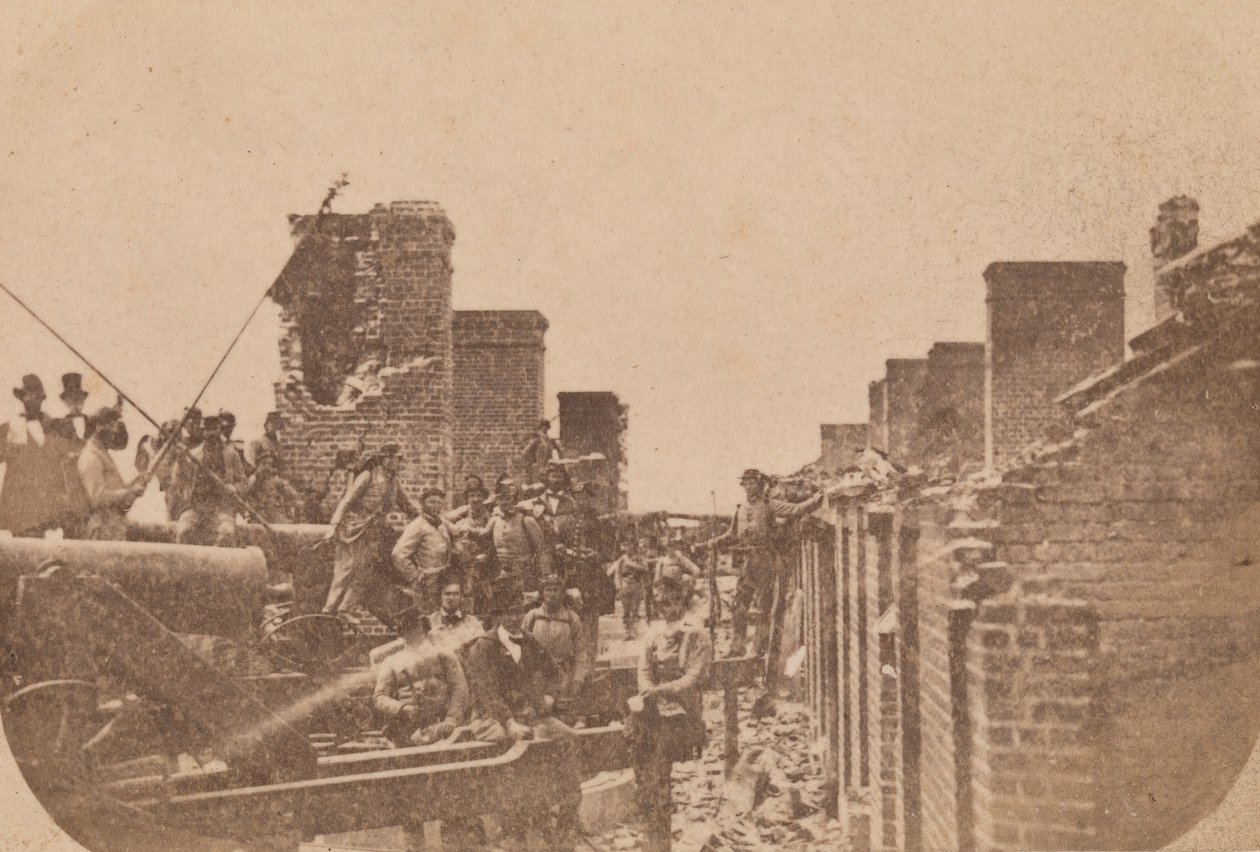 De evacuatie van Fort Sumter, april 1861 door Alma A. Pelot.