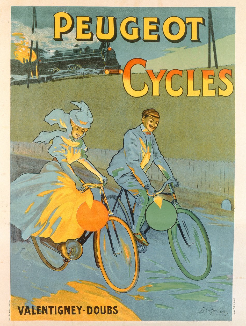 Poster voor Peugeot fietsen door Almery Lobel Riche