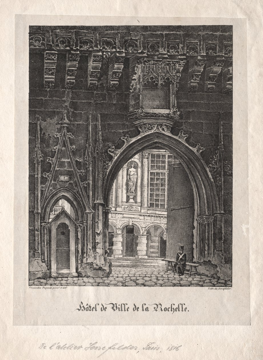 Hotel da Ville de la Rochelle, Frankrijk door Alois Senefelder