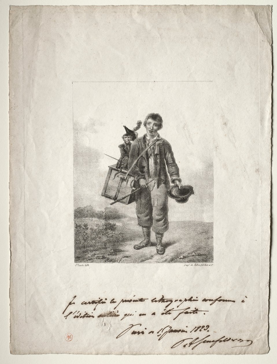 Draaiorgeljongen door Alois Senefelder