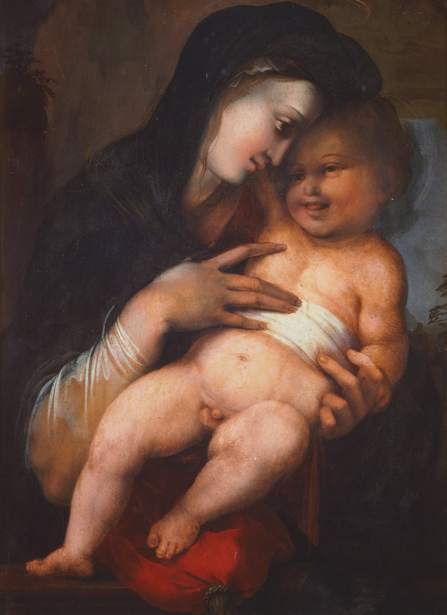 Madonna en Kind, door Alonso Berruguete (circa 1480-1561) door Alonso Berruguete