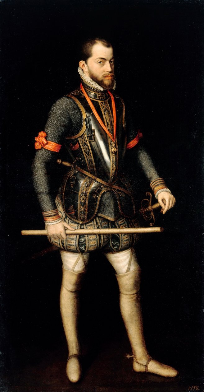 Portret van Filips II, koning van Spanje door Alonso Sánchez Coello