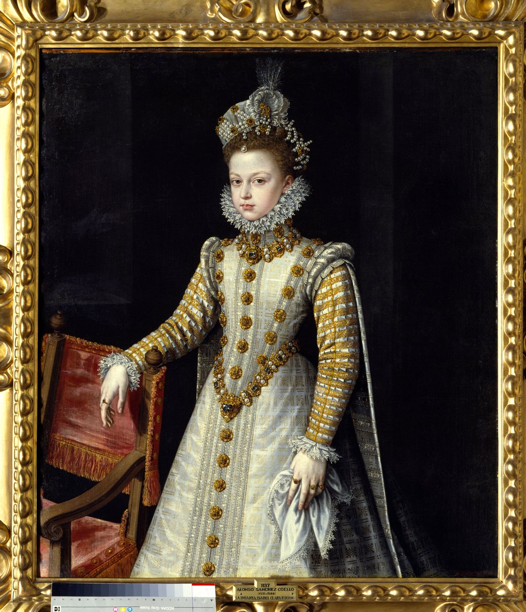 Portret van de Infante Isabelle Claire Eugenie door Alonso Sánchez Coello