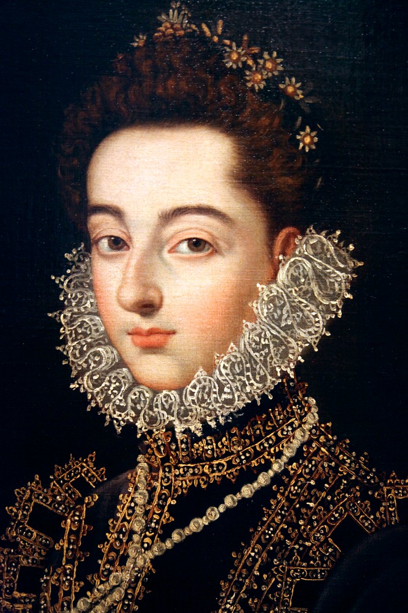 Portret van de Infanta Catalina Michaela van Oostenrijk door Alonso Sánchez Coello