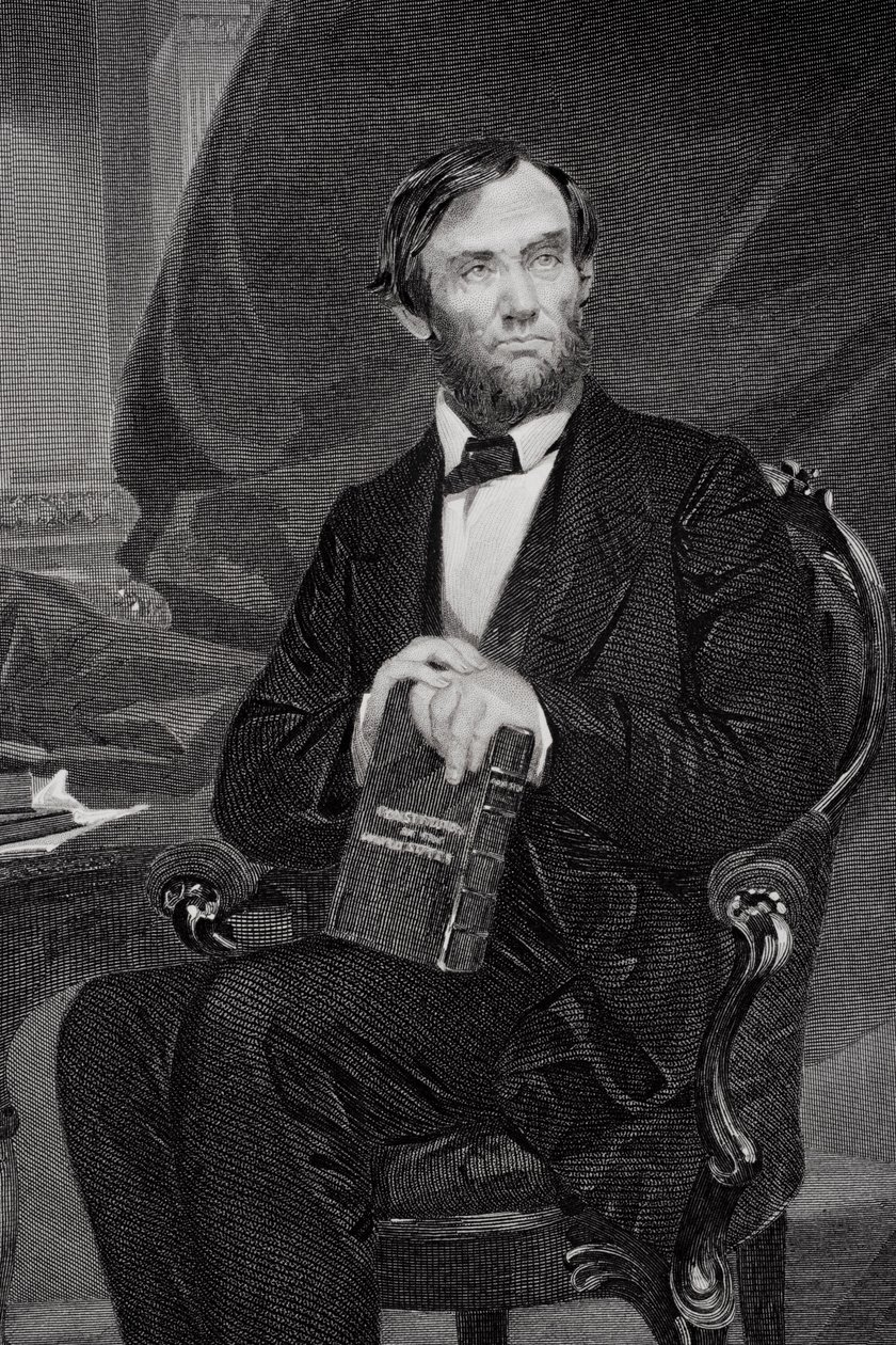 Portret van Abraham Lincoln (1809-65) (detail) door Alonzo Chappel