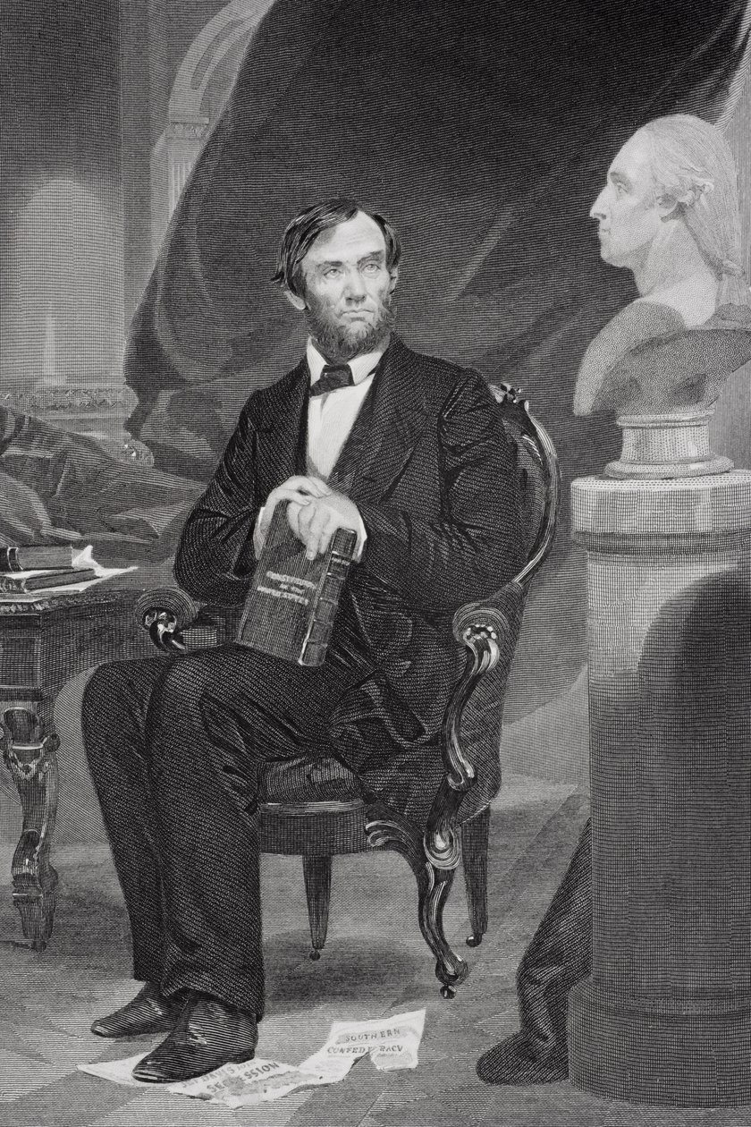Portret van Abraham Lincoln (1809-65) door Alonzo Chappel