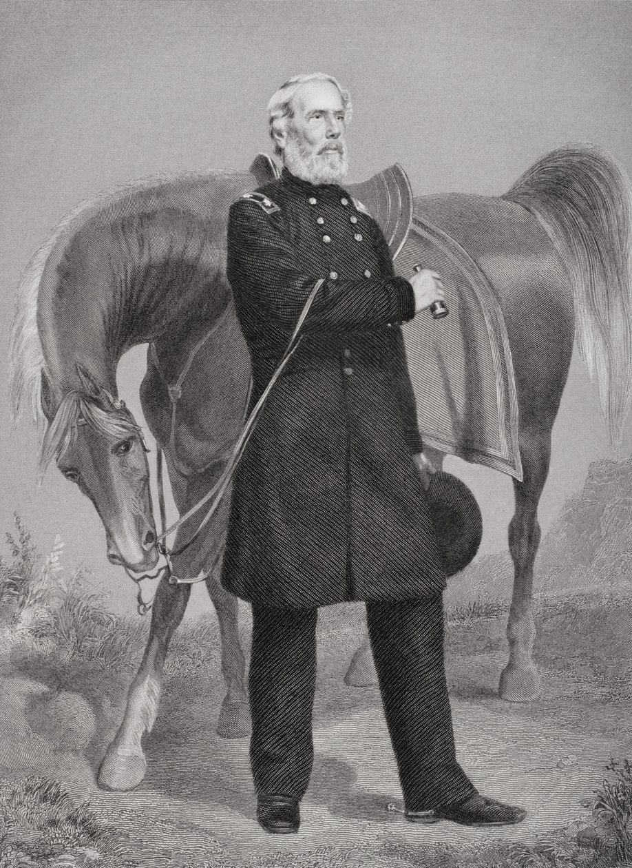 Portret van generaal Edwin Vose Sumner (1797-1863) door Alonzo Chappel