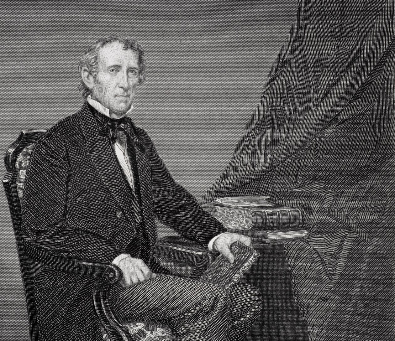 Portret van John Tyler (1790-1862) (detail) door Alonzo Chappel