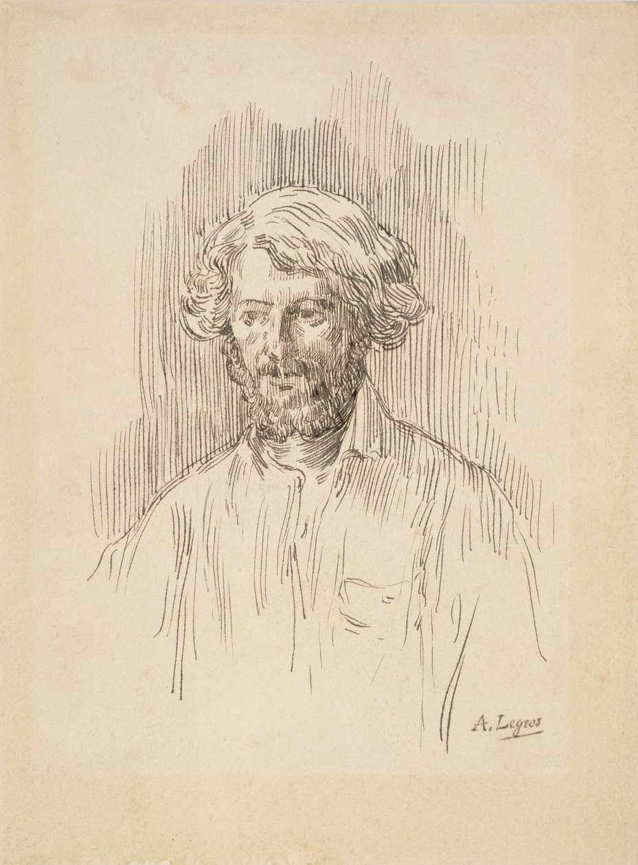 Zelfportret, 1858 door Alphonse Legros
