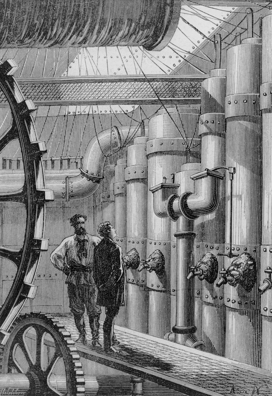Kapitein Nemo in de Nautilus onderzeeër, uit 
