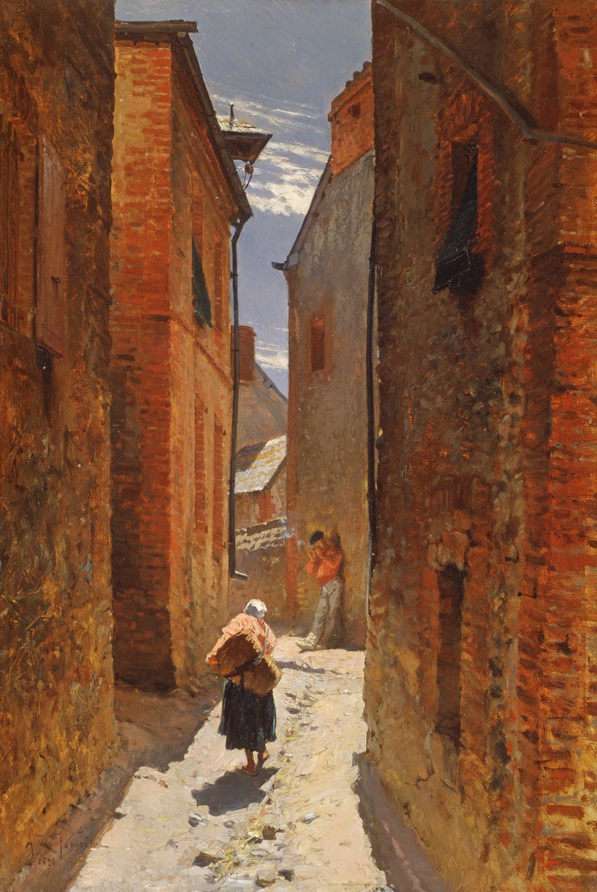 Straat in de Oude Stad, 1873 door Alphonse Marie de Neuville