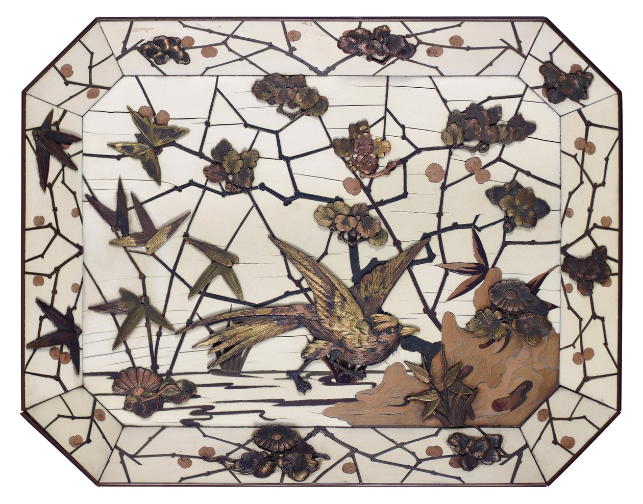 Schotel, marqueterie door Ferdinand Duvinage, ca. 1880 door Alphonse Gustave Giroux