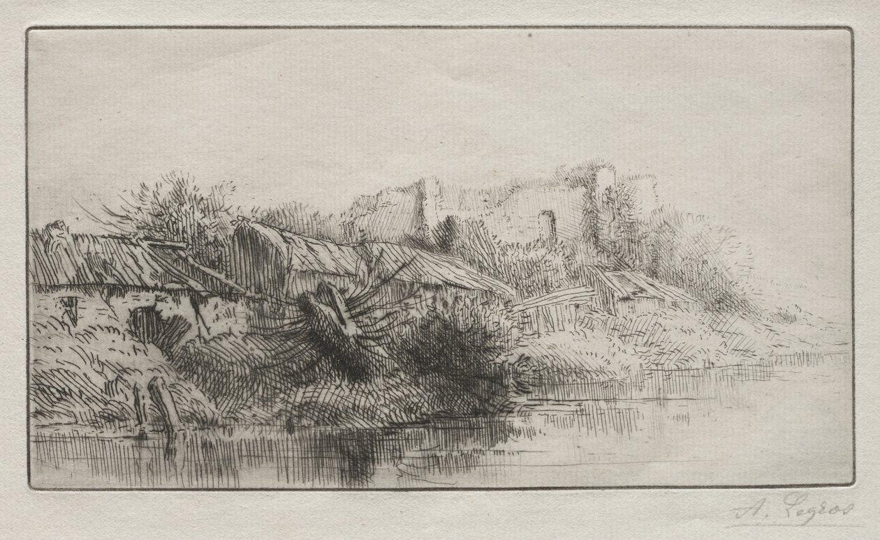 Verlaten dorp door Alphonse Legros