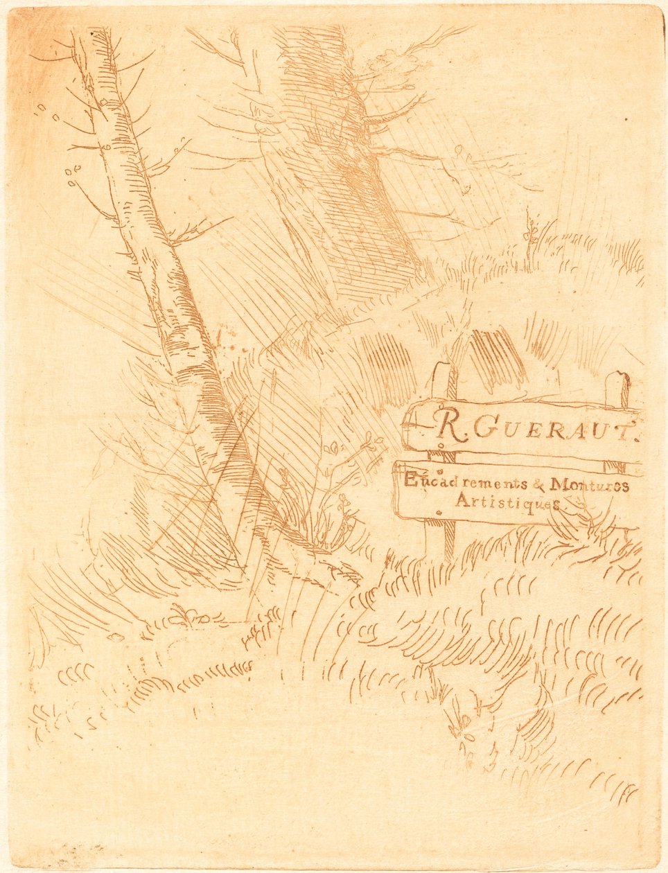 Adres van R. Gueraut door Alphonse Legros