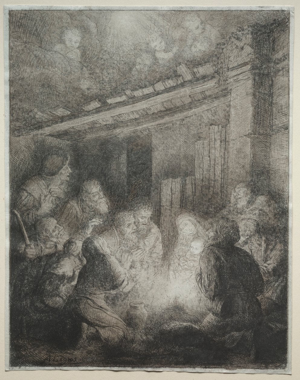 Aanbidding van de herders door Alphonse Legros