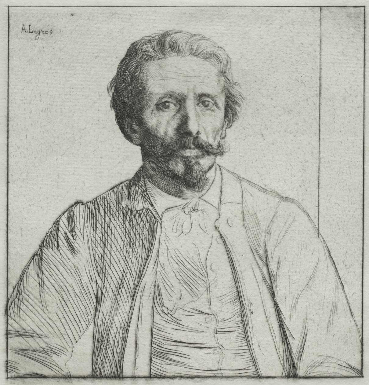 Auguste Delâtre door Alphonse Legros