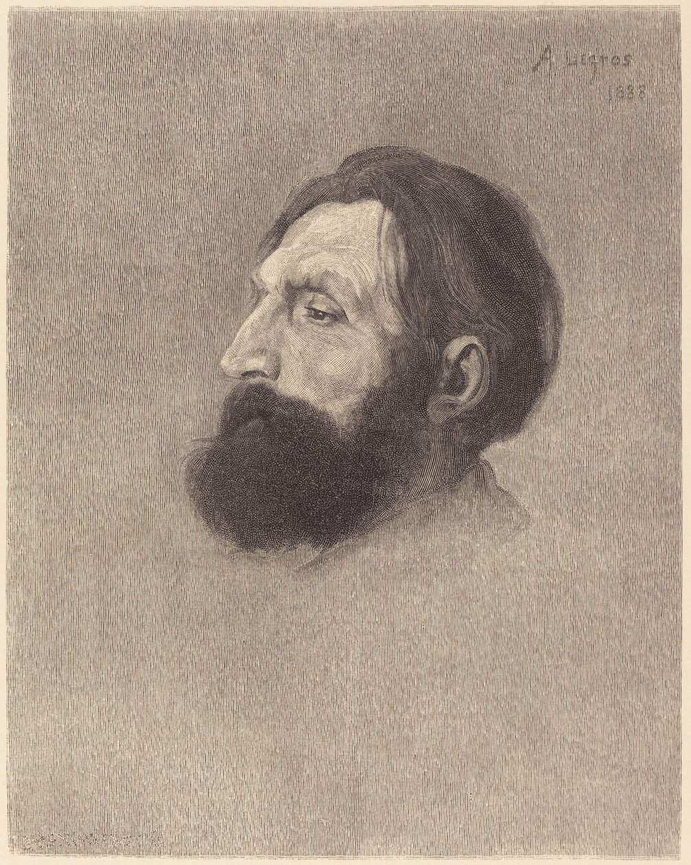 Auguste Rodin door Alphonse Legros